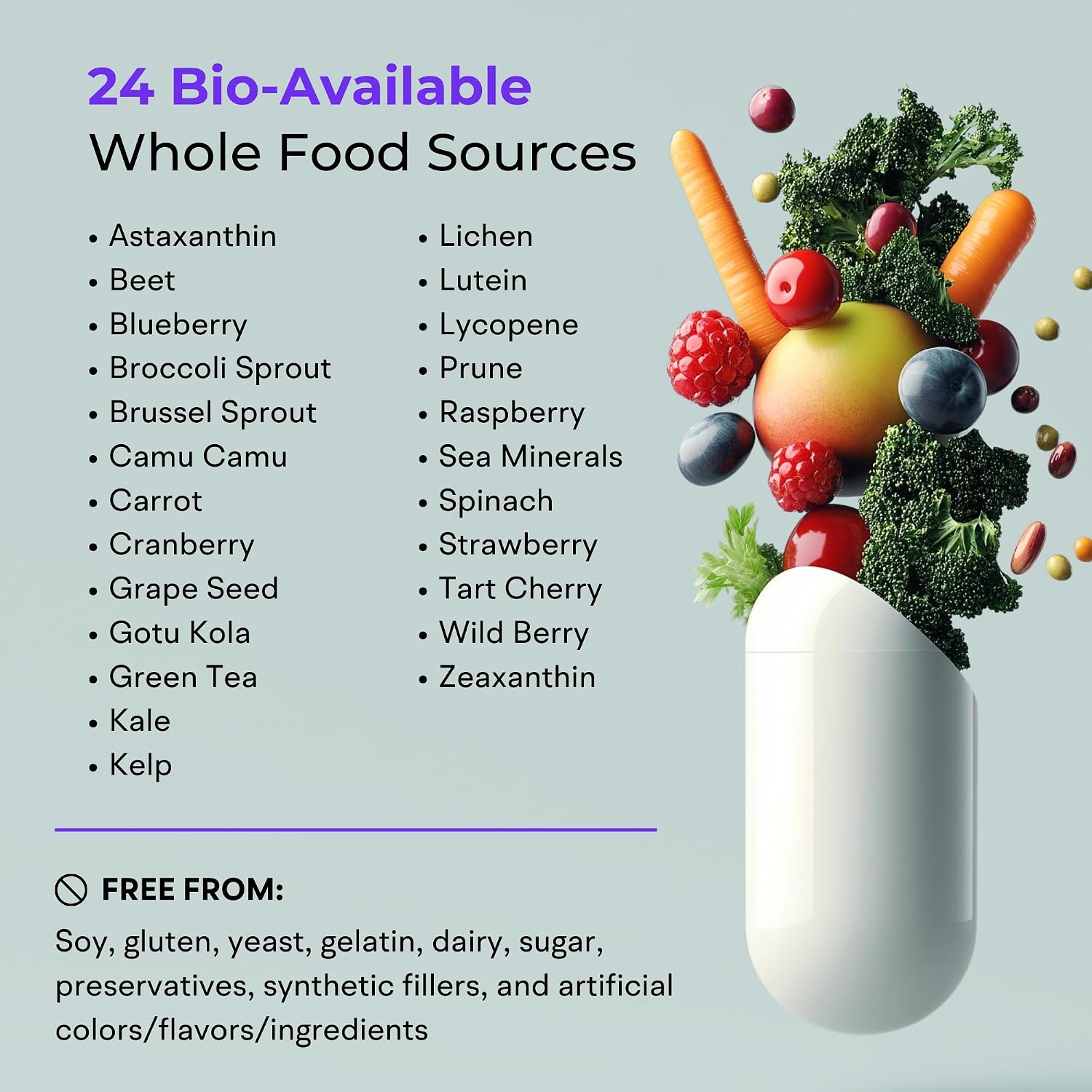 Multivitamínico para Mujeres con Alimentos Integrales (120 Cápsulas Vegetales)