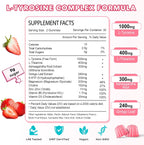 Gominolas de L-Tirosina 10-en-1, 2 Paquetes - Suplemento de Tirosina con L-Teanina, B6, D3, Zinc - Apoyo Cognitivo, Memoria, Energía y Estado de Ánimo - Sabor Fresa, 120 unidades