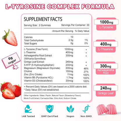 Zetelixia Gominolas de L-Tirosina 10-en-1 – Vitamina B6: Contribuye al funcionamiento normal del sistema nervioso – Image 6