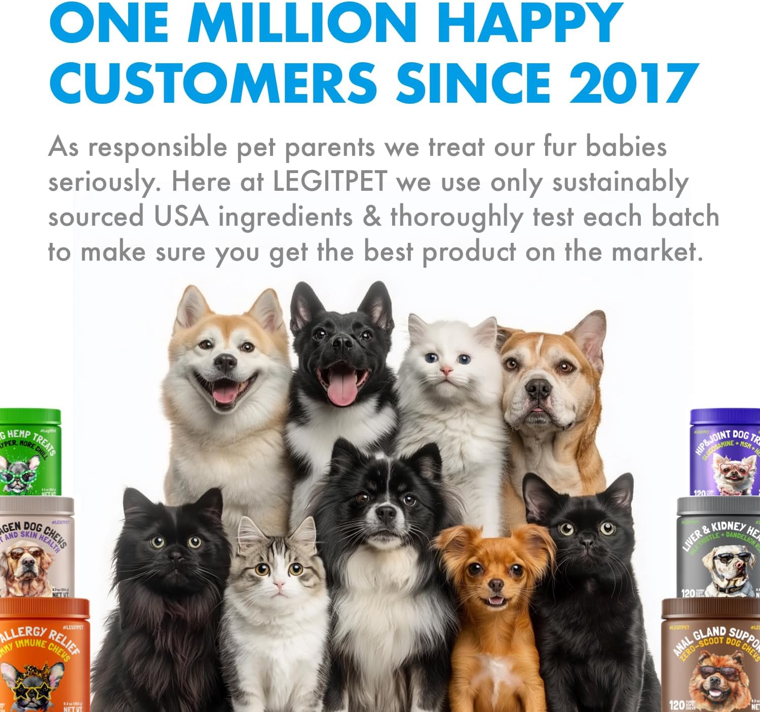 LEGITPET Multivitaminas para Perros - 30 Masticables con Glucosamina, Condroitina, Probióticos y Omega-3