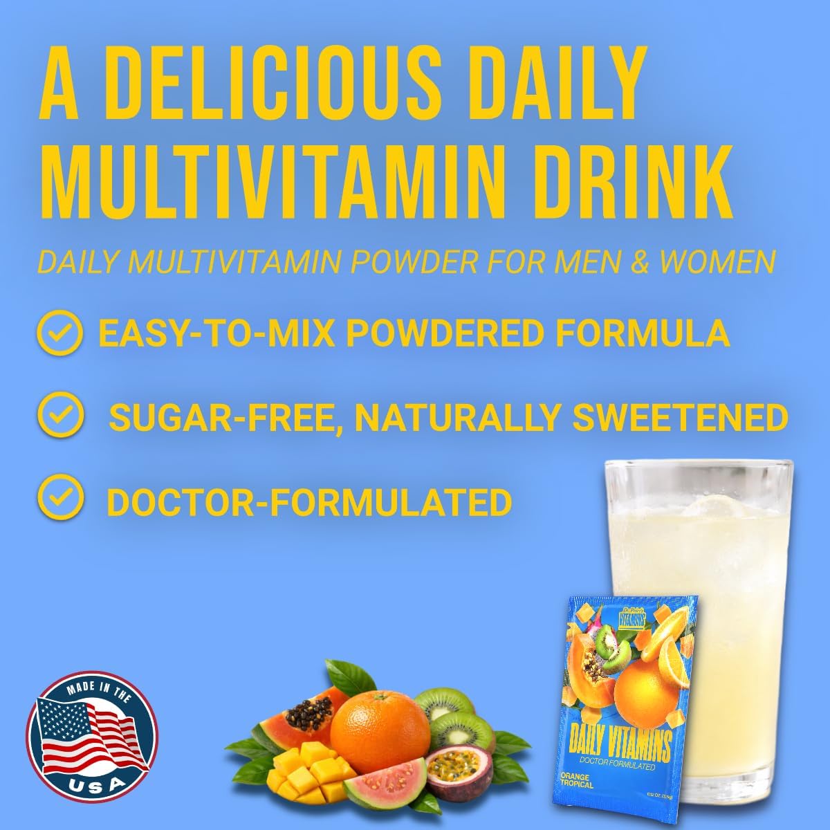 Multivitamínico en Polvo Sabor Tropical Dr. Price - 30 Sobres