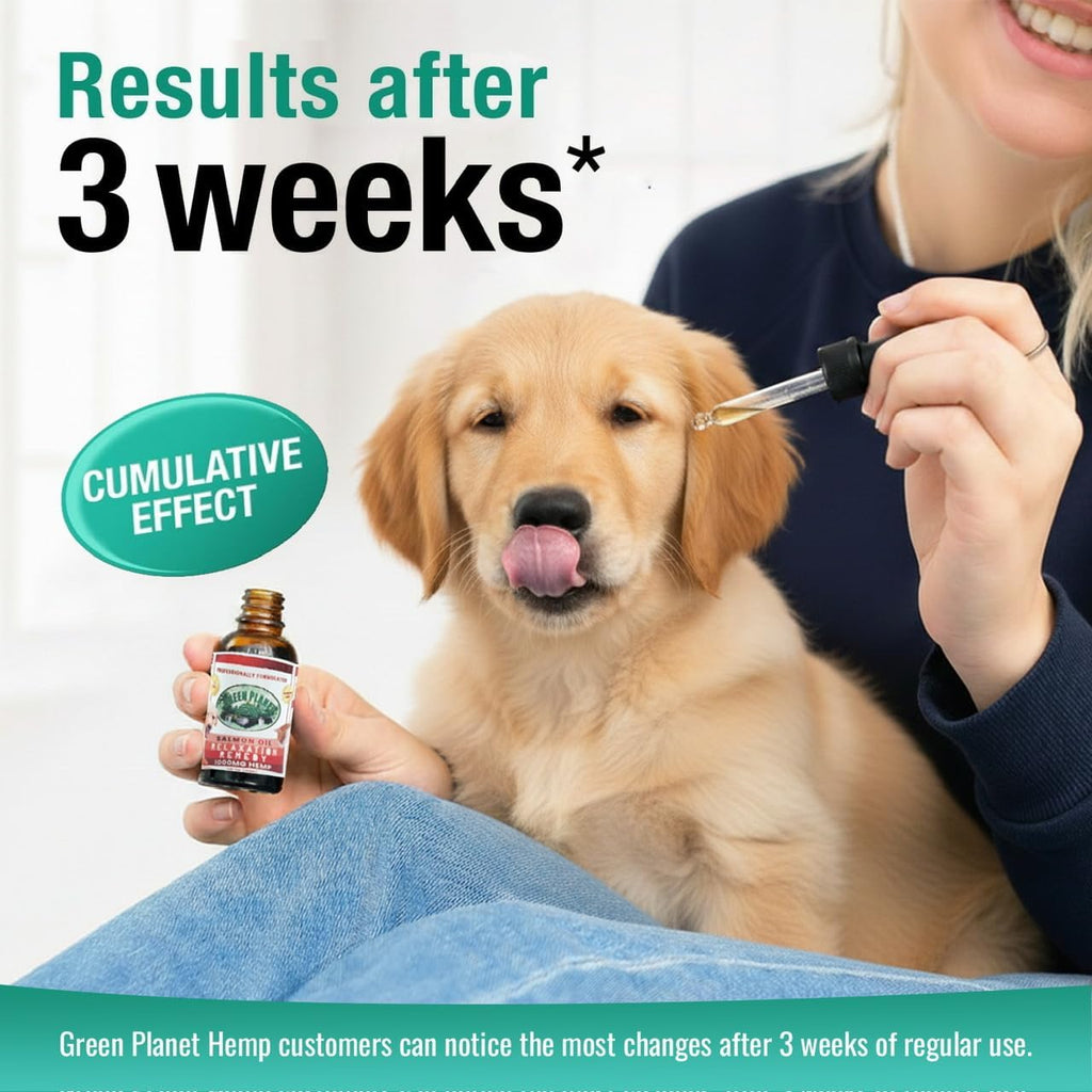 Aceite de Hemp para Perros y Gatos con Salmón Salvaje de Alaska - 1000 mg
