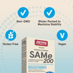 Jarrow Formulas SAMe 200 mg - 20 Tabletas con Recubrimiento Entérico