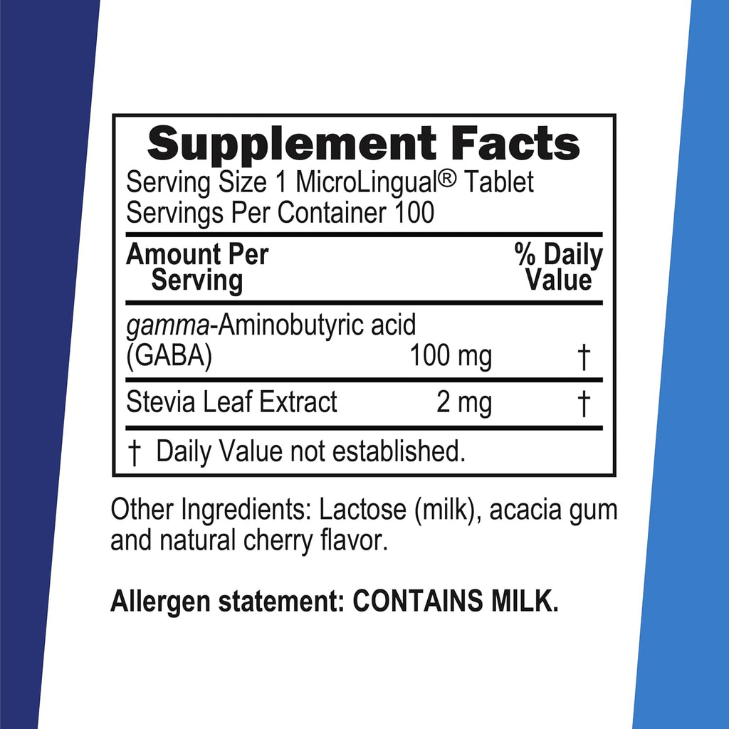 Superior Source GABA 100 mg - 100 Comprimidos Sublinguales