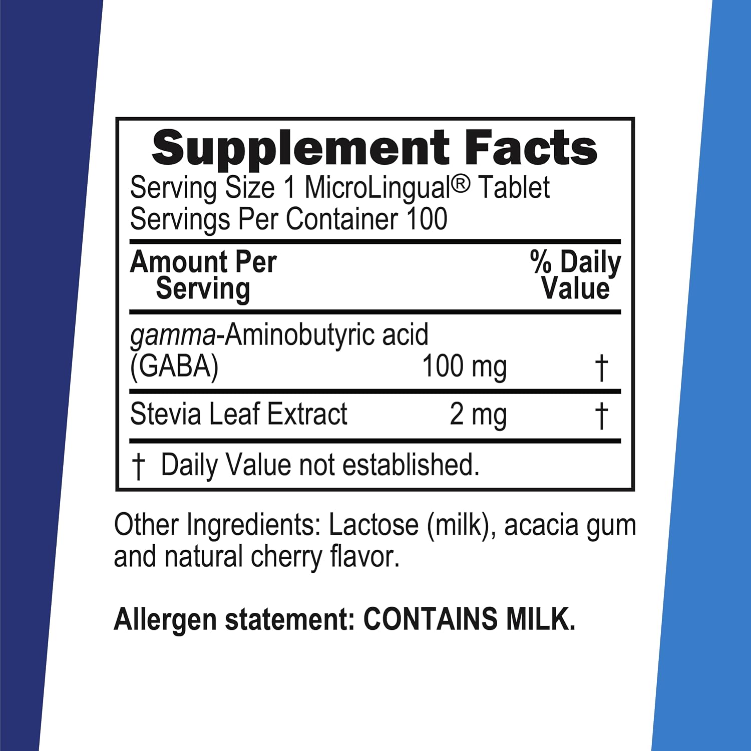 Superior Source GABA 100 mg - 100 Comprimidos Sublinguales