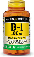 MASON NATURAL Vitamina B1 (Tiamina) 100 mg - 100 Comprimidos