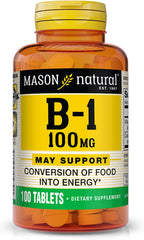 MASON NATURAL Vitamina B1 (Tiamina) 100 mg - 100 Comprimidos