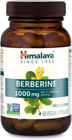 Himalaya Berberine 1000 mg - 60 Cápsulas Vegetales - Complemento Alimenticio Vegano sin Gluten