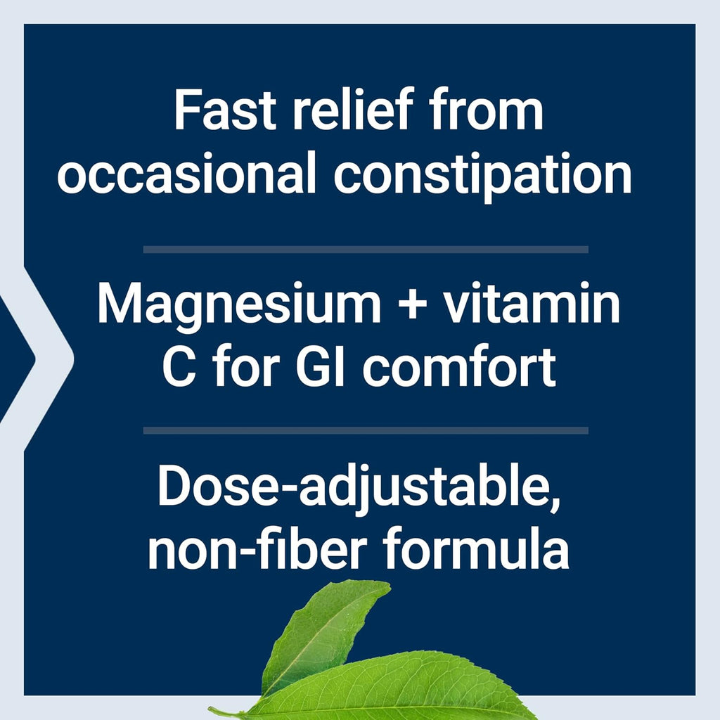 Life Extension Vitamin C and Magnesium Effervescent Crystals for Occasional Constipation Relief, Gluten-Free, Non-GMO, Vegetarian, 180 g