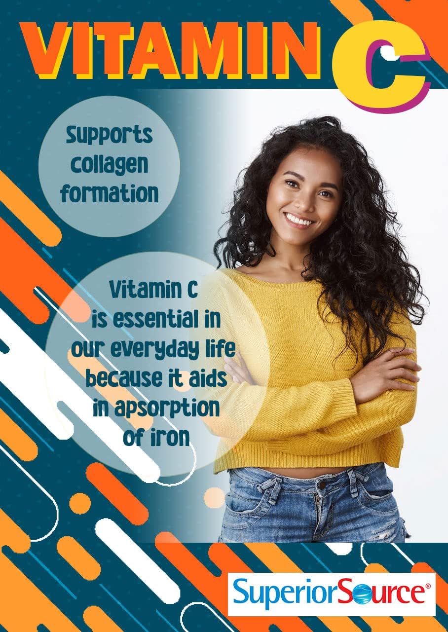 Vitamina C 500 mg Cereza Ácida Superior Source - Suplemento Vitamínico Diario que Apoya la Salud Inmunológica - Fórmula de Vitamina C que Contribuye a la Salud Celular - 90 Comprimidos Sublinguales Disolubles