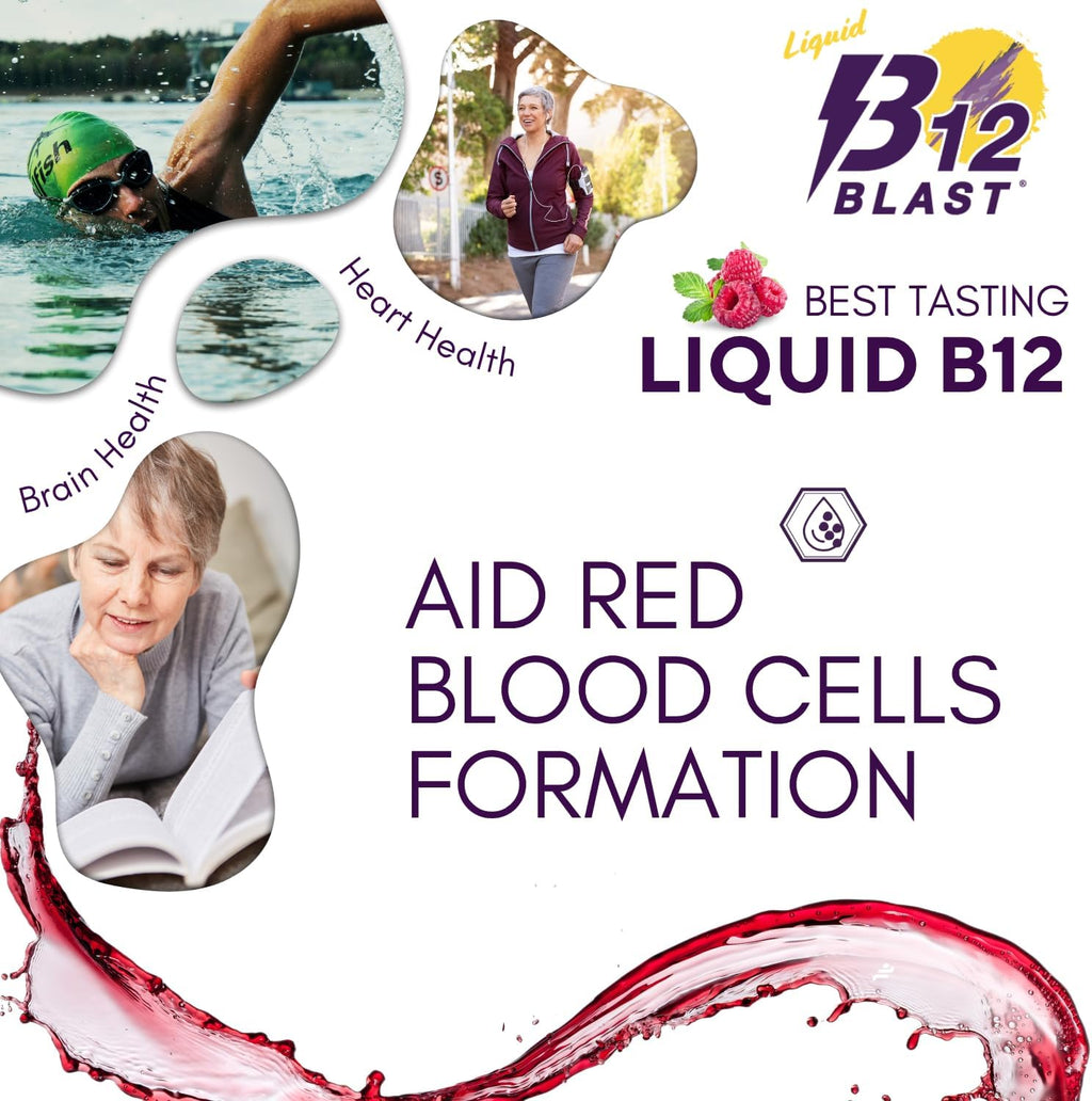 Bricker Labs B12 Blast Metilcobalamina 1000mcg - Suplemento Líquido Sublingual de Vitamina B12, Vegano, 59 Dosis