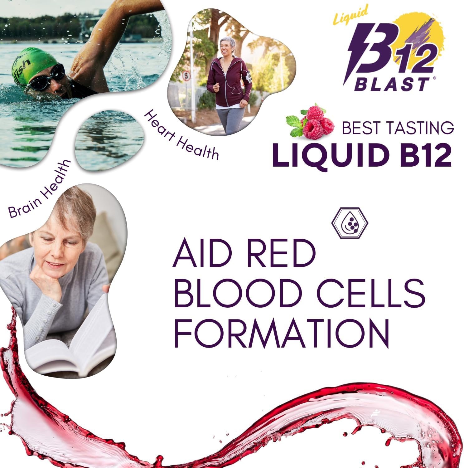 Bricker Labs B12 Blast Metilcobalamina 1000mcg - Suplemento Líquido Sublingual de Vitamina B12, Vegano, 59 Dosis