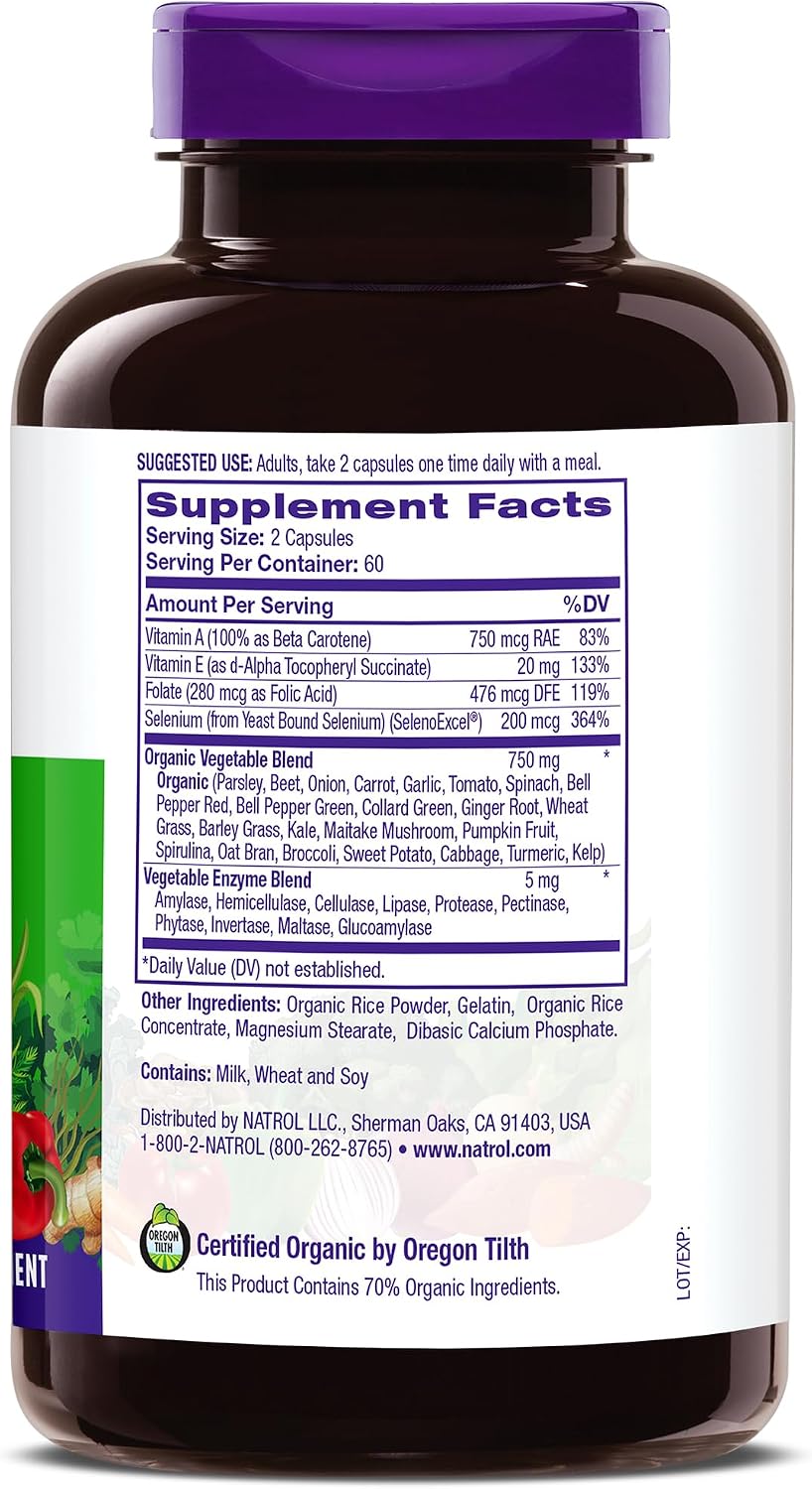 Natrol JuiceFestiv Fruit & Veggie - 120 Capsules (2 Bottles)