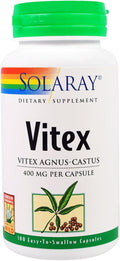 Solaray Vitex Whole Berry - 400 mg (100 Cápsulas Vegetales)