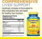 Nature's Life Complejo Lipotrópico – Apoyo Hepático Completo con Colina e Inositol – No GMO – 90 Comprimidos Vegetarianos