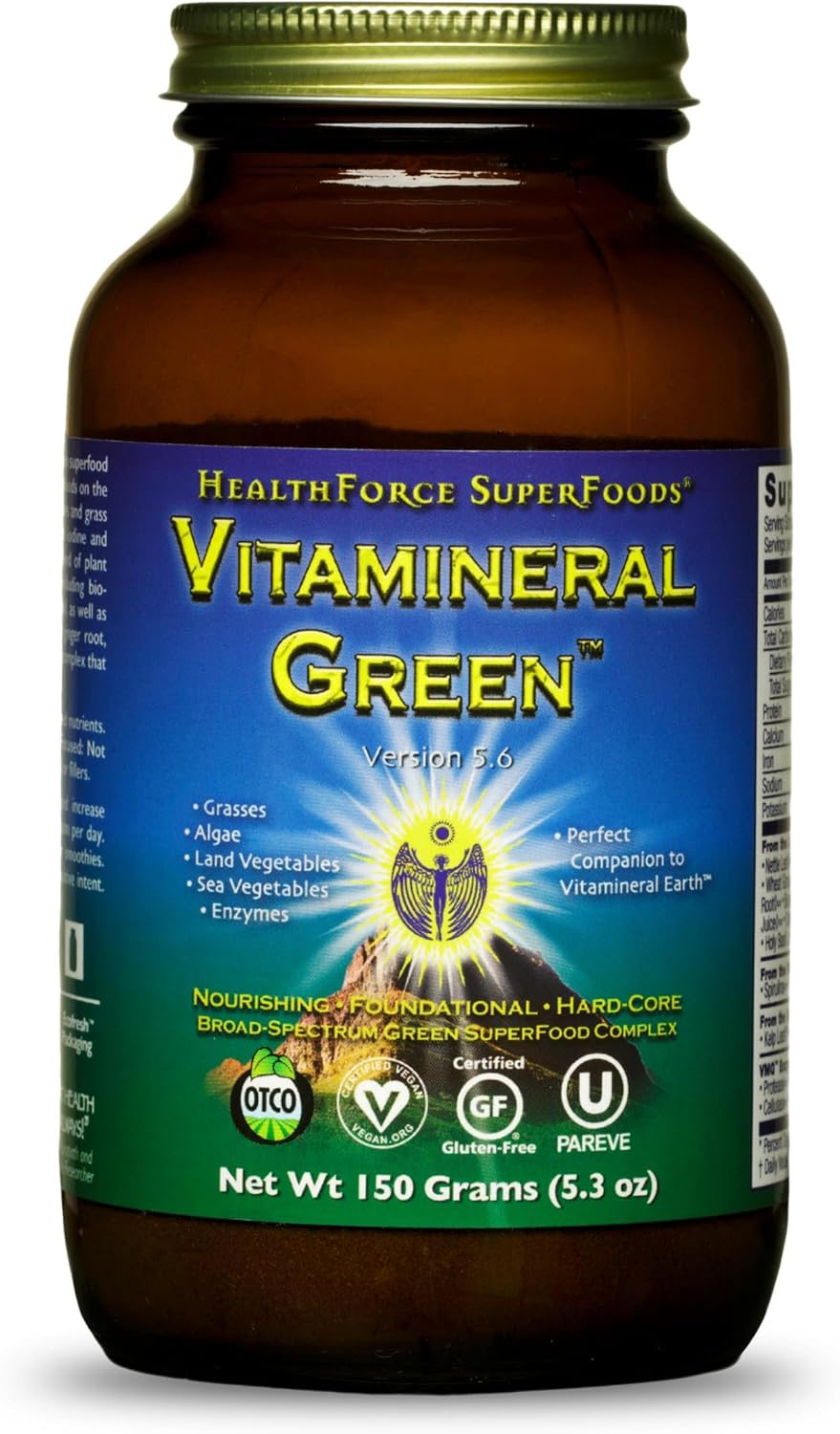 HEALTHFORCE SUPERFOODS Vitamineral Green - Suplemento en polvo verde con minerales para el apoyo inmunitario y tiroideo - 150 g