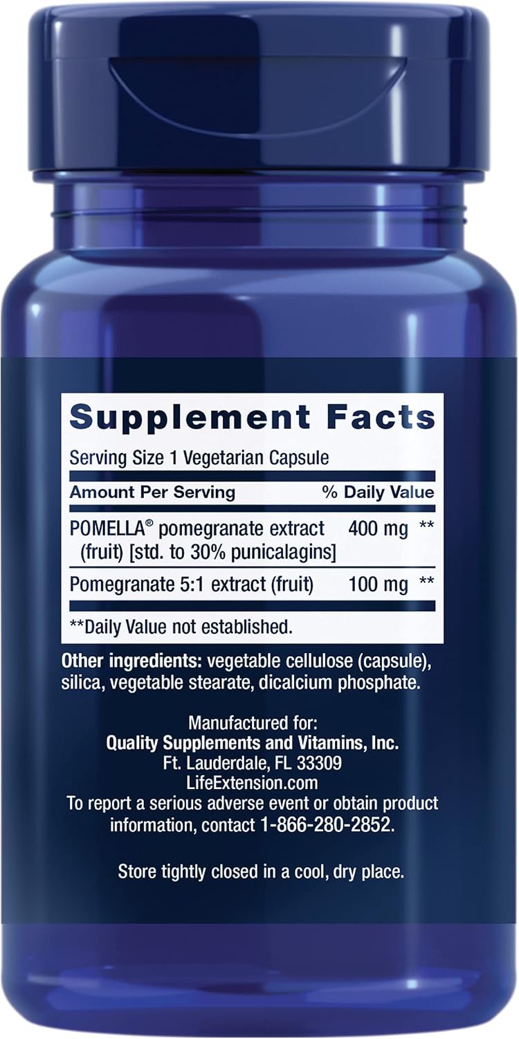 Life Extension Extracto de Fruta de Granada, 500 mg, 30 Cápsulas Vegetales