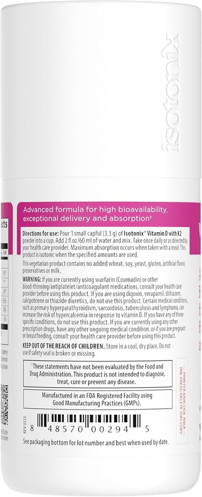 Isotonix Vitamina D con K2 – Polvo Isotónico, 30 sobres – Image 3