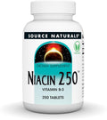 Source Naturals Niacina 250 mg, Vitamina B3 Vegana, 250 Comprimidos