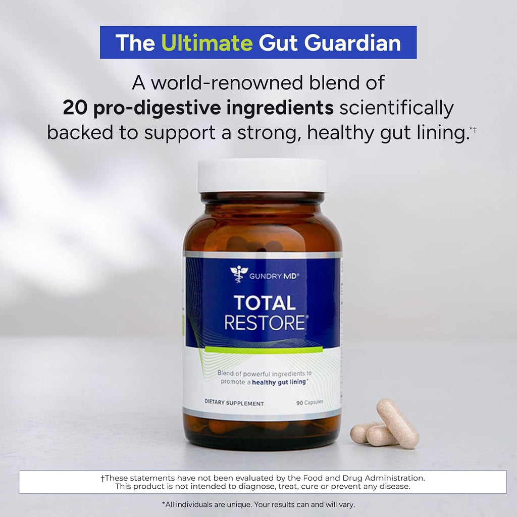 Gundry MD Total Restore - Apoyo para la Salud Intestinal y Digestiva - 90 Cápsulas