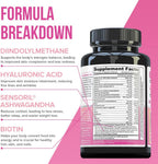 Vitauthority Multivitamin para Mujeres – Complejo Multivitamínico con DIM, Ashwagandha y Ácido Hialurónico