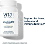 Vital Nutrients Vitamina D3 10000 UI - Suplemento de Vitamina D3 - Huesos, Dientes y Músculos Saludables* - Función Inmune y Celular - Absorción de Calcio - Sin Gluten, Lácteos ni Soja - 60 Cápsulas