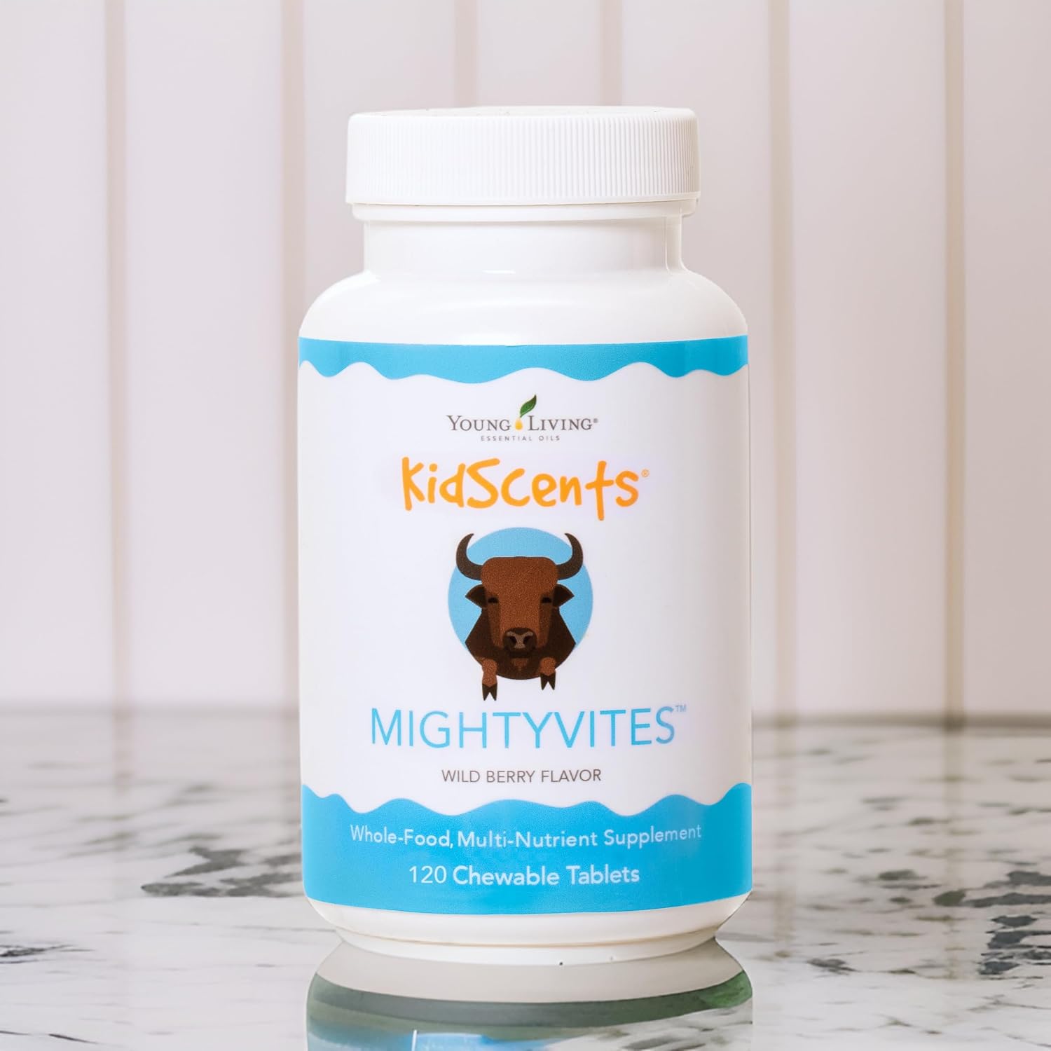 Young Living KidScents MightyVites - Multivitamínico Infantil Masticable con Alimentos Integrales - 120 Comprimidos