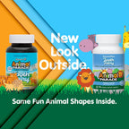 NaturesPlus Animal Parade Tooth Fairy - Suplemento dental infantil masticable - Pack de 2 (180 comprimidos) - Sabor vainilla natural