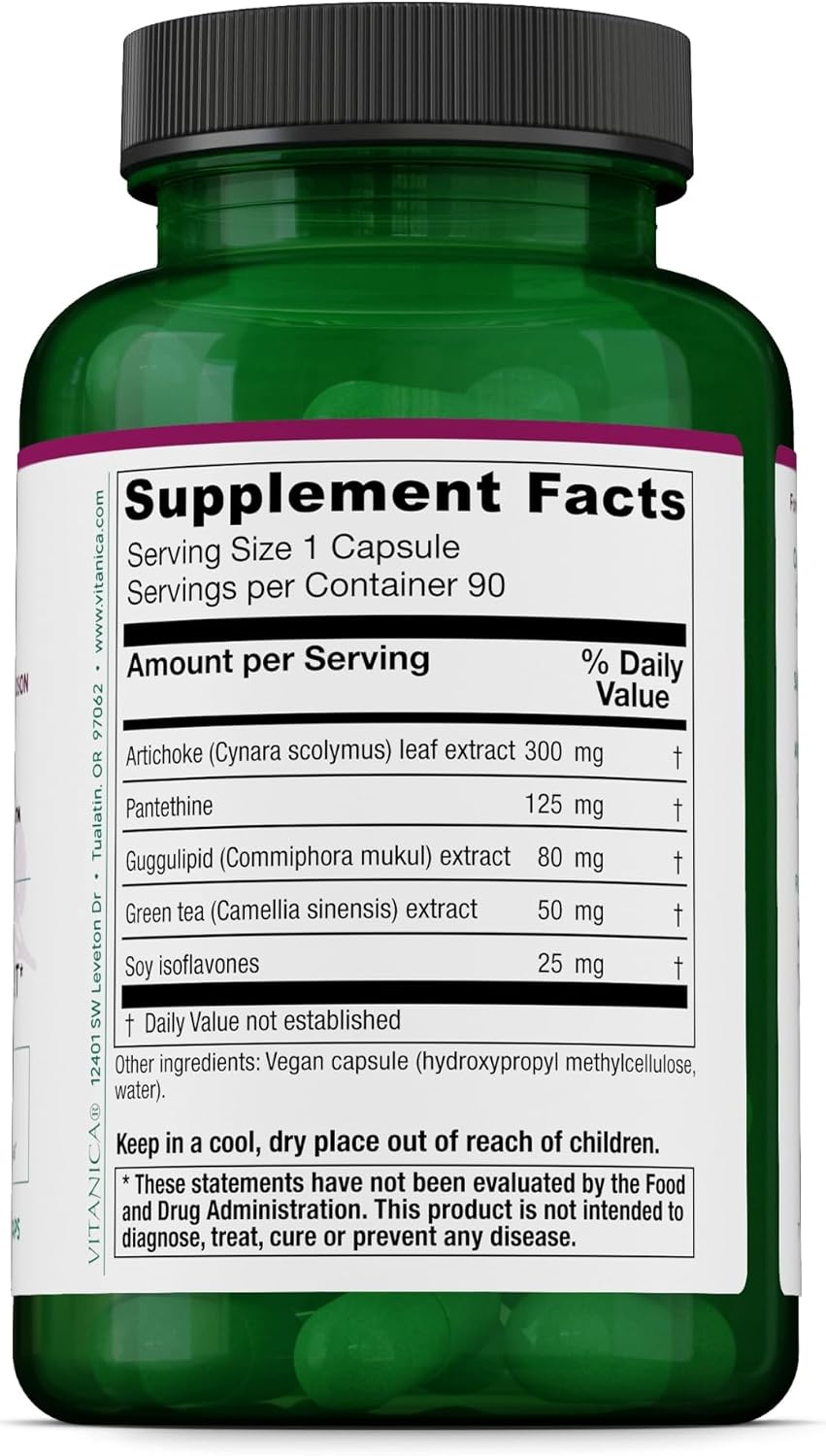 Vitanica CholestBlend - Berberina, Arroz de Levadura Roja y Bergamota Naranja - 90 Cápsulas Veganas