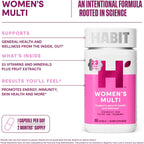 Habit Womens Multi Supplement (60 Cápsulas) - Multivitamínico para Mujeres con 23 Vitaminas y Minerales Esenciales