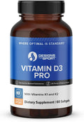 Designs for Sport Vitamin D3 Pro - Vitamina D3, K1 y K2 60 Cápsulas