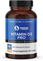 Designs for Sport Vitamin D3 Pro - Vitamina D3, K1 y K2 60 Cápsulas