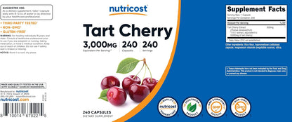 Nutricost Extracto de Cereza Ácida 240 Cápsulas Veganas – Image 5