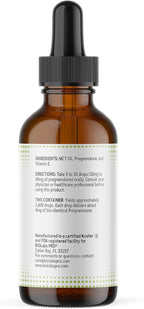 BIOLABS PRO Pregnenolona, Aceite Natural Bioidéntico de Pregnenolona, Ayuda a Mantener el Equilibrio Hormonal, 60ml - Suministro para 6 Meses