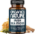 ORGANICS NATURE Irish Sea Moss Cápsulas 90 uds | Suplemento de Algas Marinas con Burdock y Bladderwrack