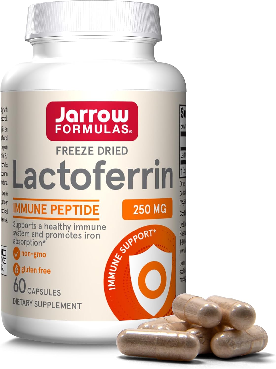 Jarrow Formulas Lactoferrina 250 mg - 60 Cápsulas