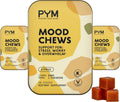 PYM Citrus Mood Chews - 60 gominolas - 130mg GABA y 90mg L-Theanina - Apoyo al estado de ánimo - Vegano, sin gluten, sin azúcar añadido