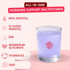 Peach Perfect Inositol Powder Multivitamin, Strawberry Acai Flavor – 4g Myo & D-Chiro Inositol, DIM, Zinc, Magnesium Glycinate, Vitamin D3 – Apoyo al Bienestar Femenino, 30 Servings