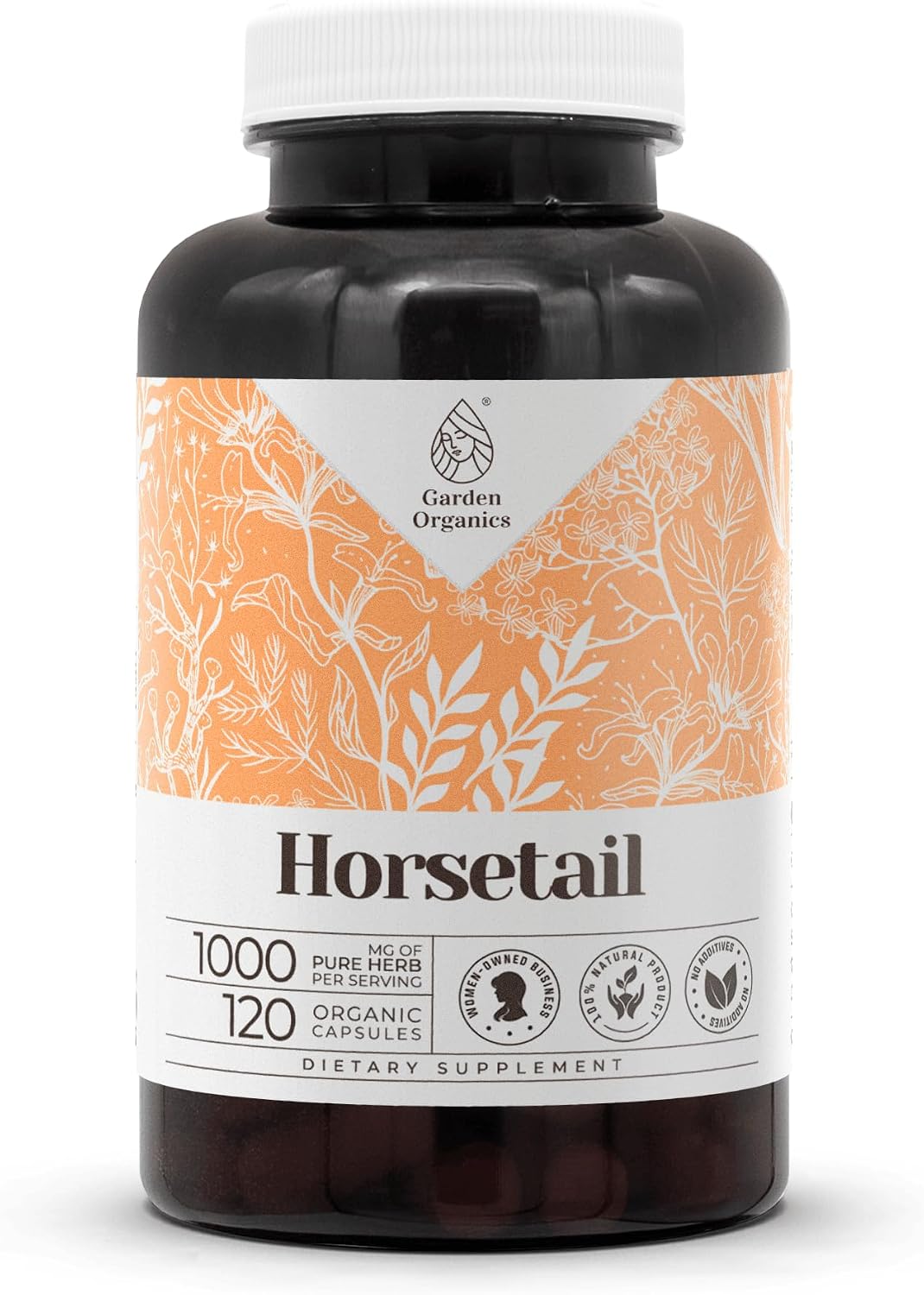Cola de Caballo 120 Cápsulas | Suplemento Herbal de Alta Potencia con Equisetum arvense