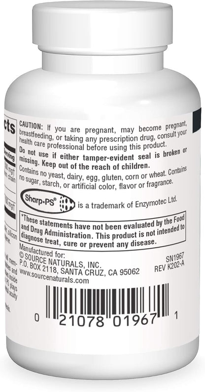 Source Naturals Phosphatidyl Serine Matrix 500 mg - 30 Cápsulas Blandas – Image 2