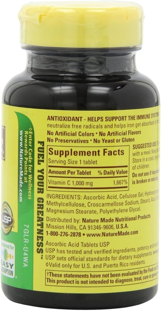 Nature Made Vitamina C 1000 mg - Pack de 3 (300 Comprimidos)