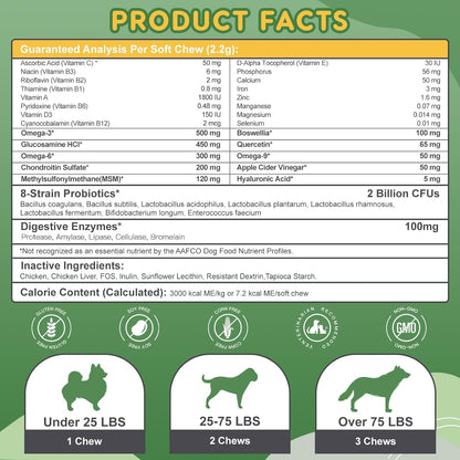 NATURE TARGET Multivitamínico para Perros - con MSM y Glucosamina, Omega 3 y 6, Probióticos para Salud Digestiva, Apoyo – Image 6