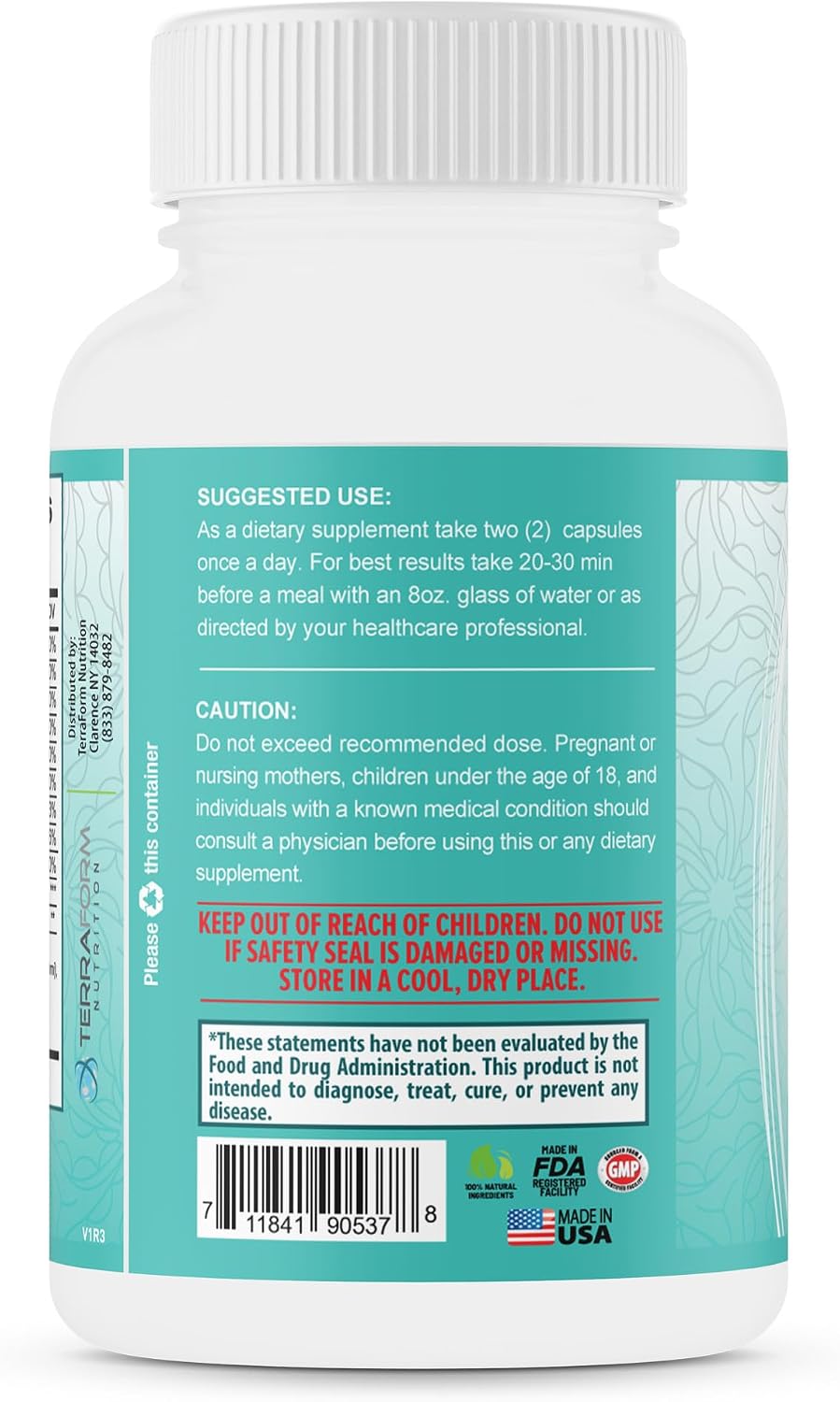 TerraForm Nutrition Stressed Out – Complemento para el enfoque mental y la relajación – 60 cápsulas