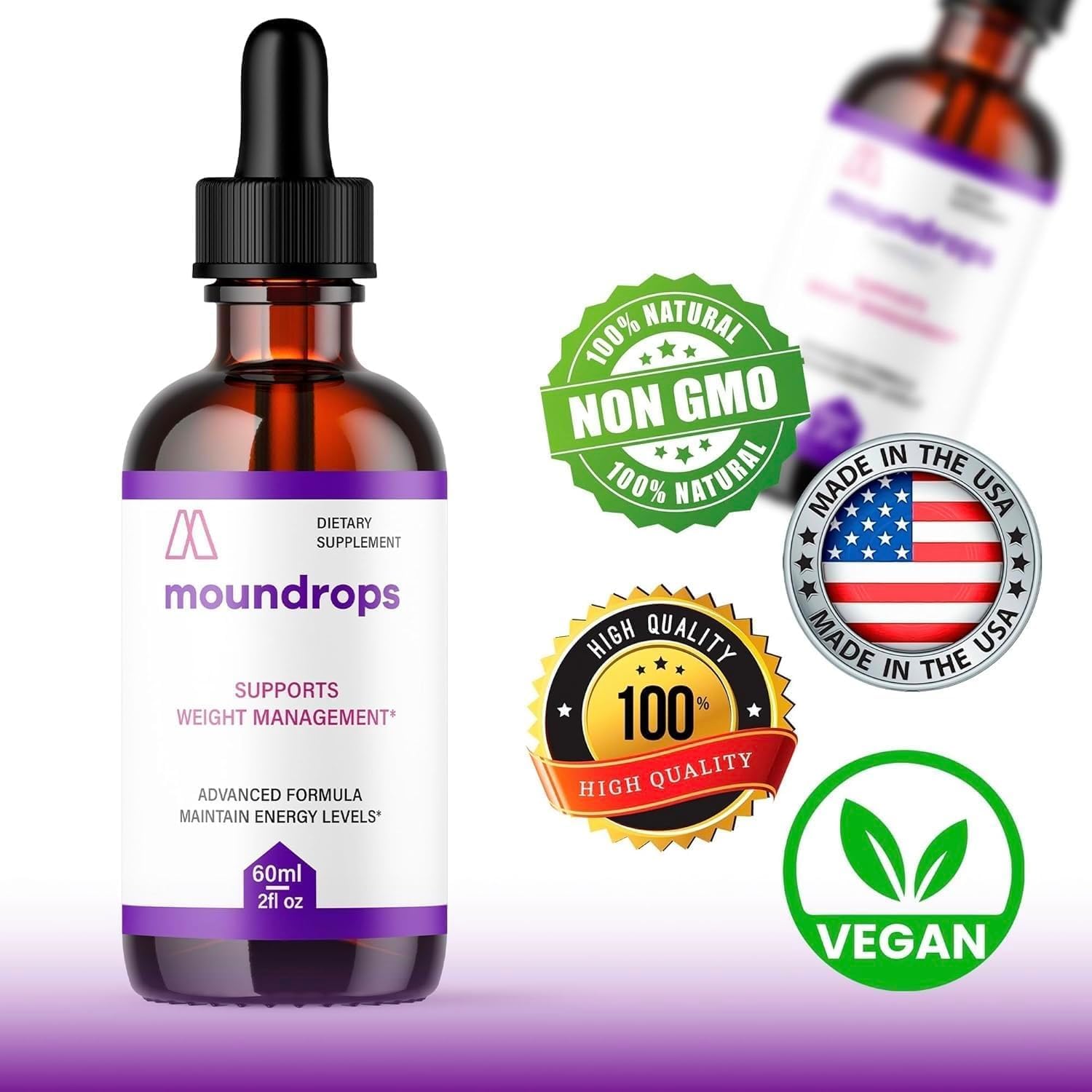 Moundrops - Suplemento Líquido Natural para Energía y Vitalidad (90 Dosis)