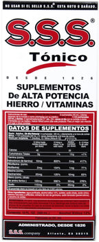 SSS Tonic Complejo Vitamínico con Hierro - Pack de 3 Botellas de 295 ml