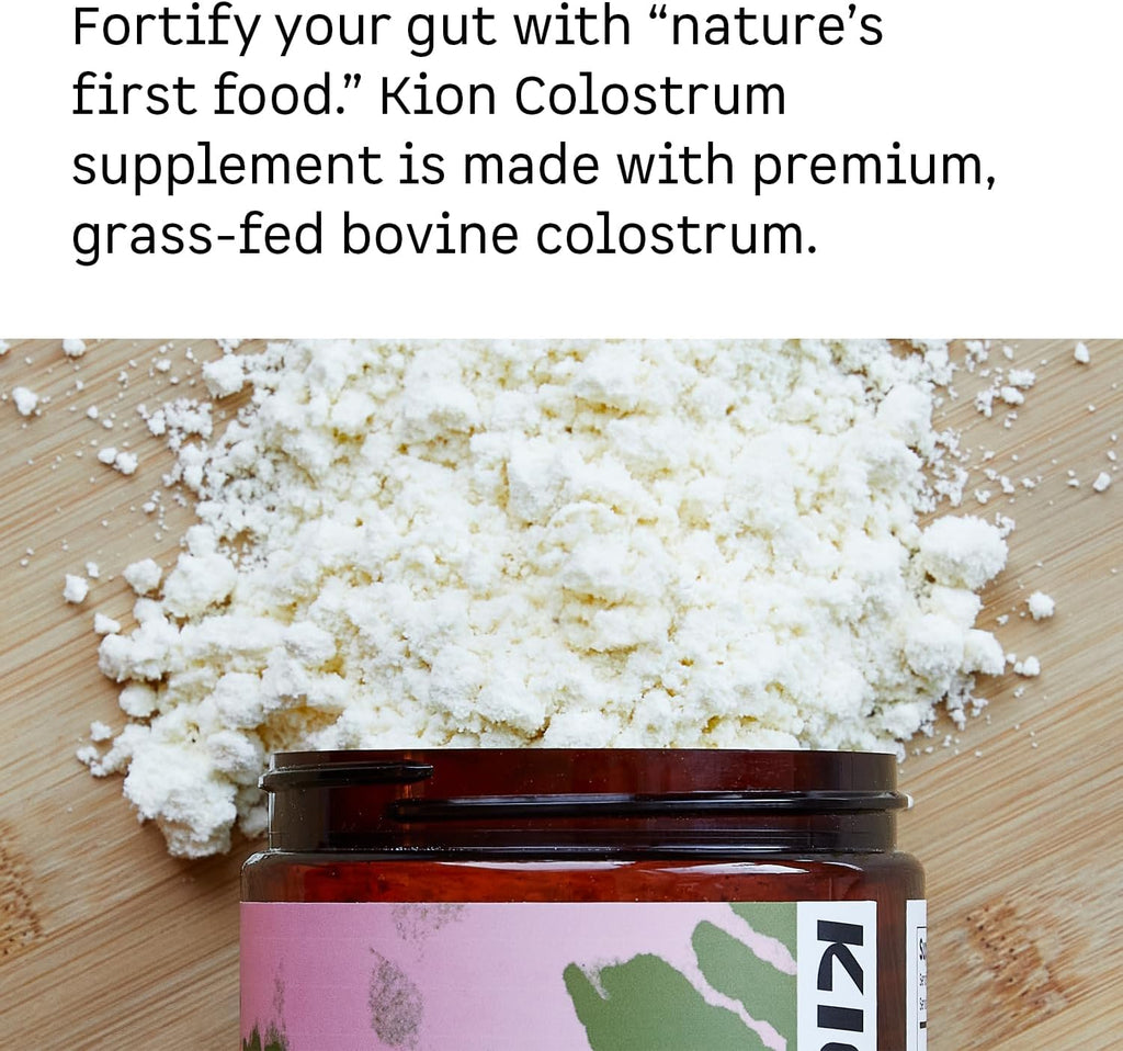 Kion Colostrum de Vaca Alimentada con Pasto | Salud Intestinal y Apoyo Inmunitario | 30 Dosis
