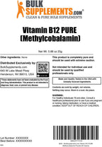 Pure Methylcobalamin Vitamin B12 Powder - 25g (0.88 oz) - Professional Use