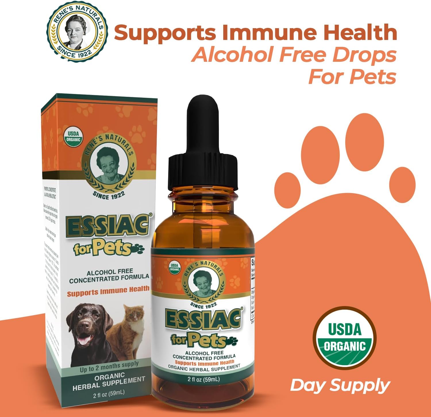 Essiac para Mascotas - Gotas Orgánicas USDA - 59ml