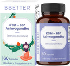 BBETTER Ashwagandha KSM-66 500mg Cápsulas Orgánicas - 60 Cápsulas Vegetales