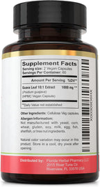 Florida Herbal Pharmacy, Extracto de Hoja de Guayaba 10:1 - 120 Cápsulas, Suministro para Dos Meses